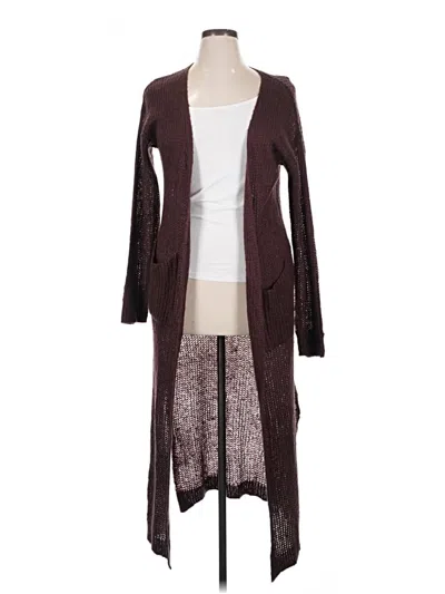 Pre-owned Unbranded Cardigan Sweater In Burgundy