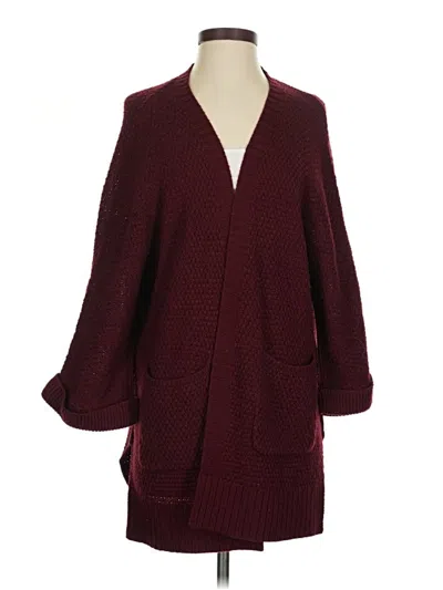Pre-owned Unbranded Cardigan Sweater In Burgundy