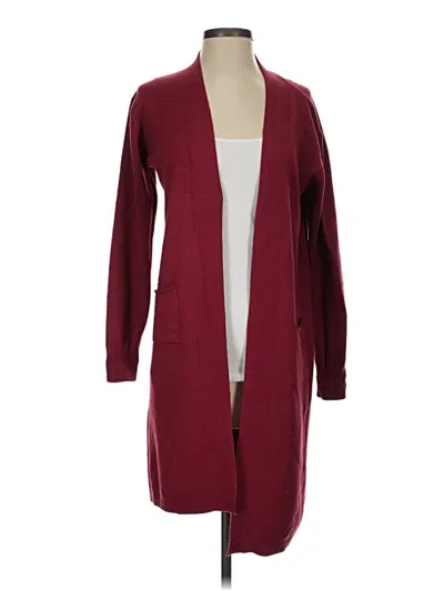 Pre-owned Unbranded Cardigan Sweater In Burgundy