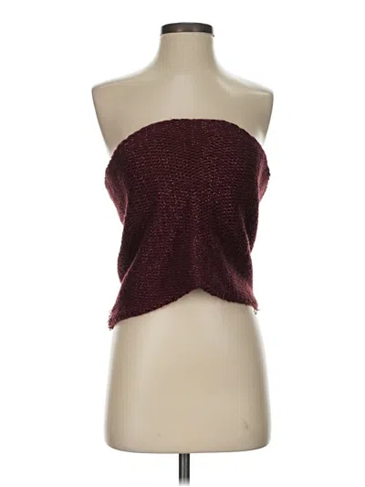 Pre-owned Unbranded Cardigan Sweater In Burgundy