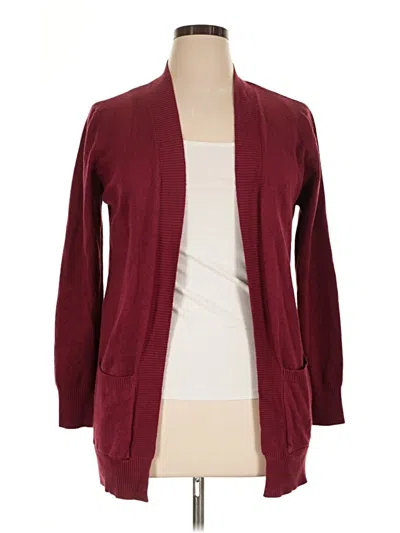 Pre-owned Unbranded Cardigan Sweater In Burgundy