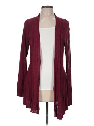 Pre-owned Unbranded Cardigan Sweater In Burgundy