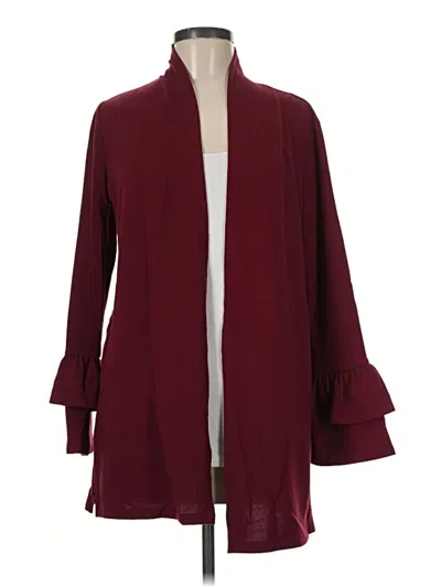 Pre-owned Unbranded Cardigan Sweater In Burgundy