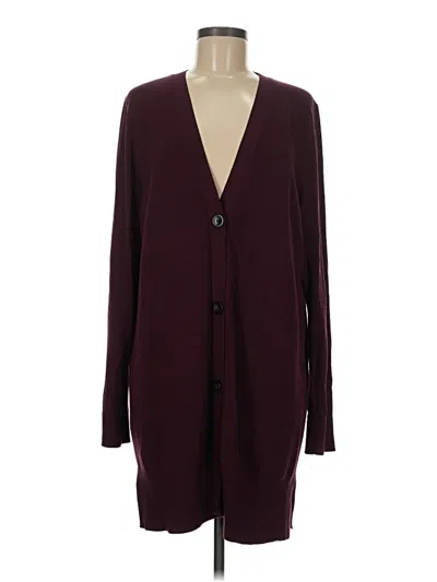 Pre-owned Unbranded Cardigan Sweater In Burgundy