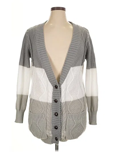 Pre-owned Unbranded Cardigan Sweater In Gray