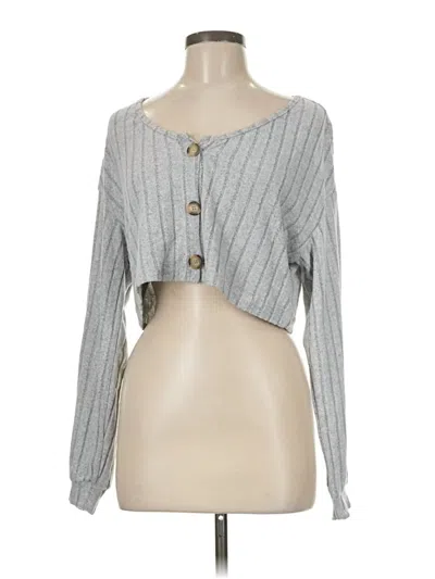 Pre-owned Unbranded Cardigan Sweater In Gray