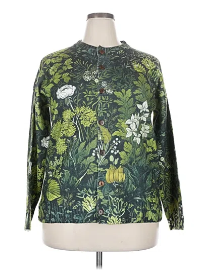 Pre-owned Unbranded Cardigan Sweater In Green