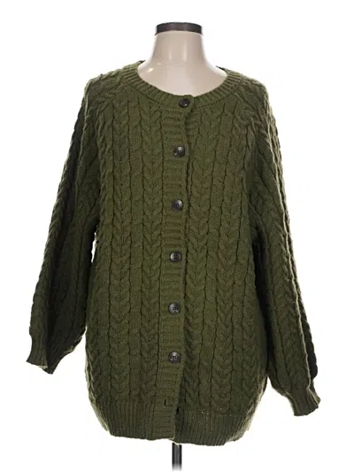 Pre-owned Unbranded Cardigan Sweater In Green