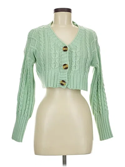 Pre-owned Unbranded Cardigan Sweater In Green