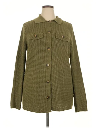Pre-owned Unbranded Cardigan Sweater In Green