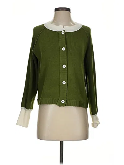 Pre-owned Unbranded Cardigan Sweater In Green