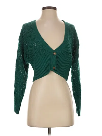 Pre-owned Unbranded Cardigan Sweater In Green