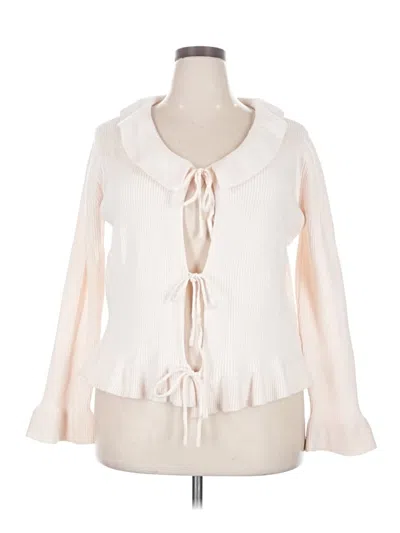 Pre-owned Unbranded Cardigan Sweater In Ivory