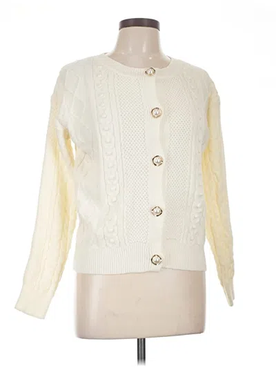 Pre-owned Unbranded Cardigan Sweater In Ivory