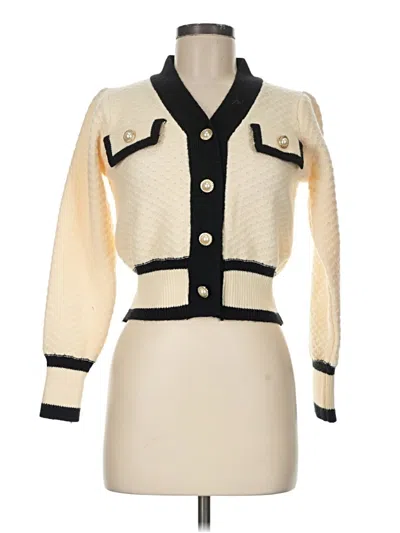 Pre-owned Unbranded Cardigan Sweater In Ivory