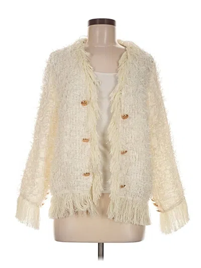 Pre-owned Unbranded Cardigan Sweater In Ivory