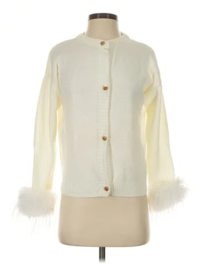 Pre-owned Unbranded Cardigan Sweater In Ivory