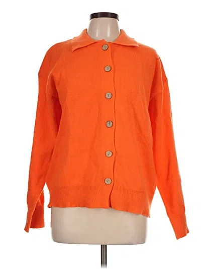 Pre-owned Unbranded Cardigan Sweater In Orange