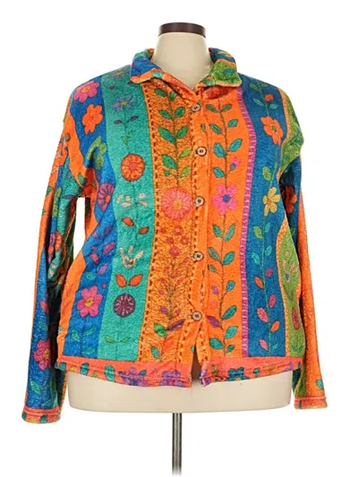 Pre-owned Unbranded Cardigan Sweater In Orange