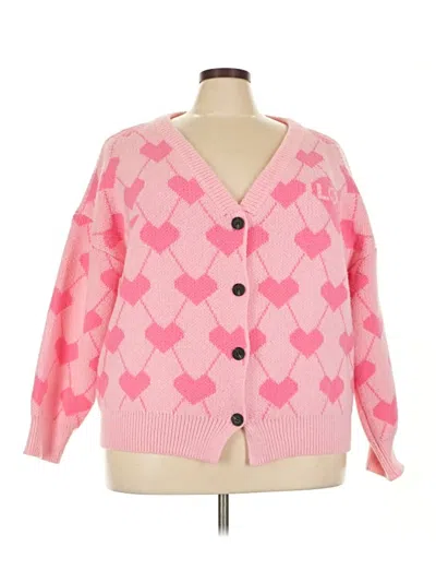 Pre-owned Unbranded Cardigan Sweater In Pink