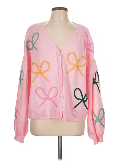 Pre-owned Unbranded Cardigan Sweater In Pink