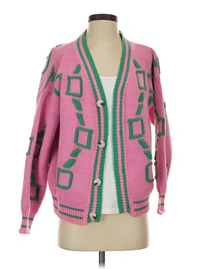 Pre-owned Unbranded Cardigan Sweater In Pink