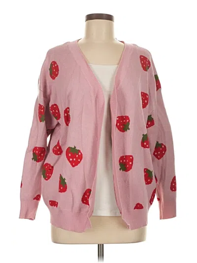 Pre-owned Unbranded Cardigan Sweater In Pink