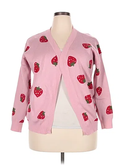 Pre-owned Unbranded Cardigan Sweater In Pink