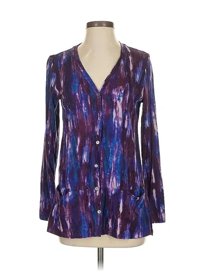 Pre-owned Unbranded Cardigan Sweater In Purple