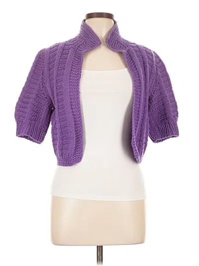 Pre-owned Unbranded Cardigan Sweater In Purple