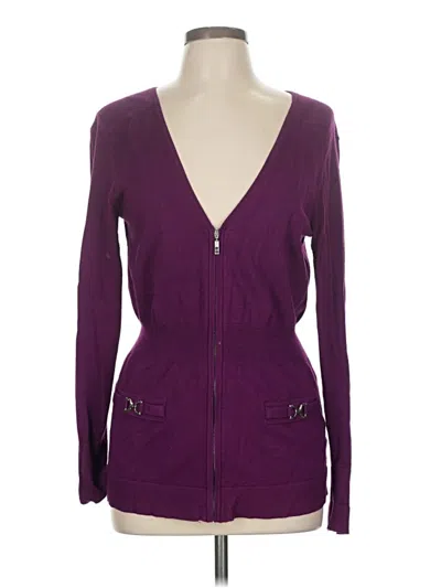 Pre-owned Unbranded Cardigan Sweater In Purple