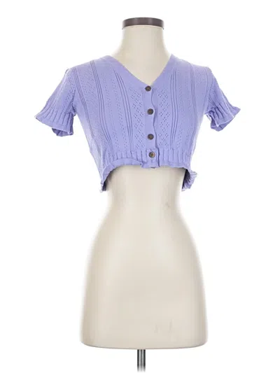 Pre-owned Unbranded Cardigan Sweater In Purple
