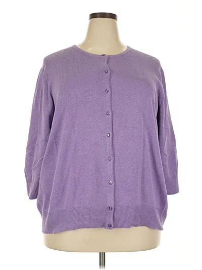 Pre-owned Unbranded Cardigan Sweater In Purple