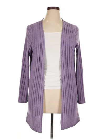 Pre-owned Unbranded Cardigan Sweater In Purple