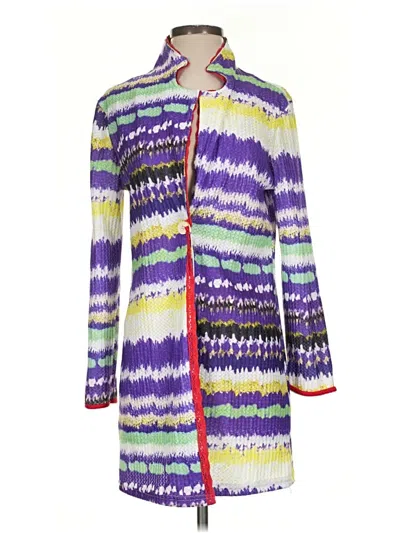 Pre-owned Unbranded Cardigan Sweater In Purple