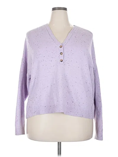 Pre-owned Unbranded Cardigan Sweater In Purple