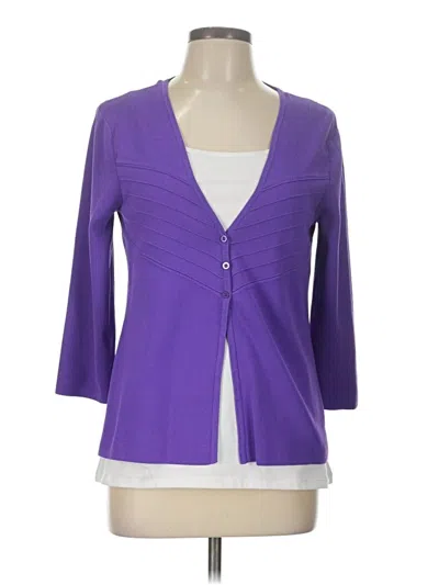 Pre-owned Unbranded Cardigan Sweater In Purple