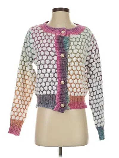 Pre-owned Unbranded Cardigan Sweater In Purple