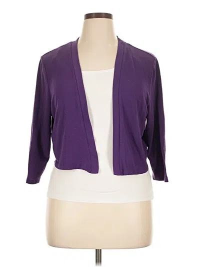 Pre-owned Unbranded Cardigan Sweater In Purple