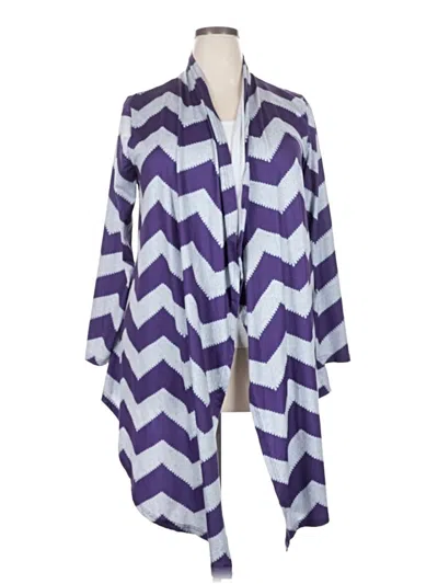 Pre-owned Unbranded Cardigan Sweater In Purple