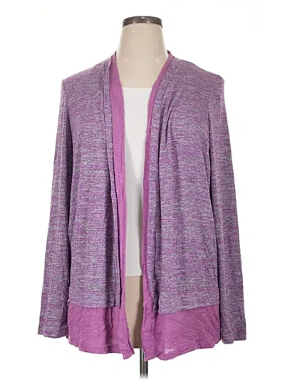 Pre-owned Unbranded Cardigan Sweater In Purple