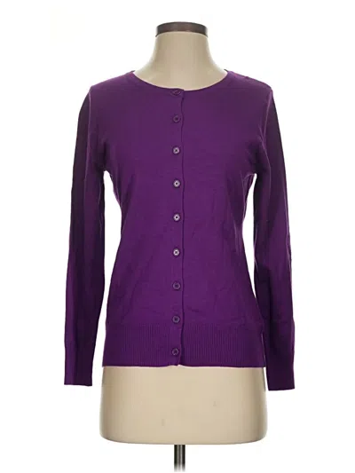 Pre-owned Unbranded Cardigan Sweater In Purple