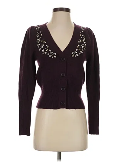 Pre-owned Unbranded Cardigan Sweater In Purple