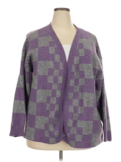 Pre-owned Unbranded Cardigan Sweater In Purple