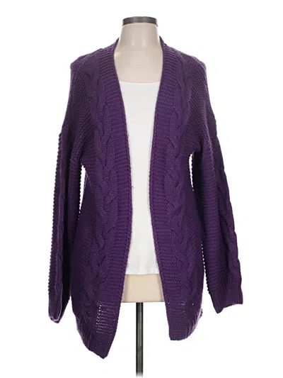 Pre-owned Unbranded Cardigan Sweater In Purple