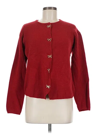 Pre-owned Unbranded Cardigan Sweater In Red