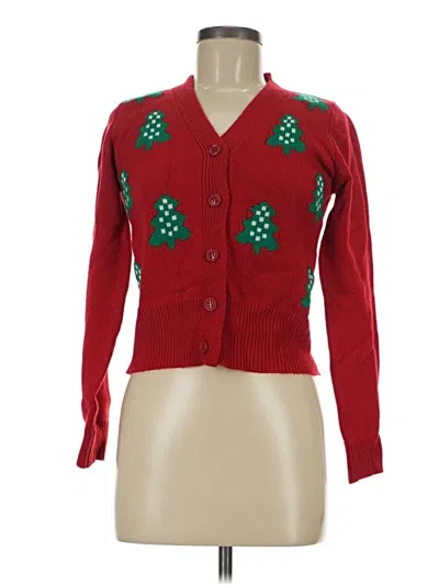 Pre-owned Unbranded Cardigan Sweater In Red