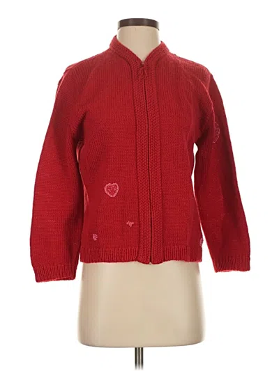 Pre-owned Unbranded Cardigan Sweater In Red