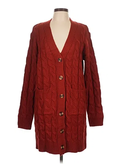 Pre-owned Unbranded Cardigan Sweater In Red