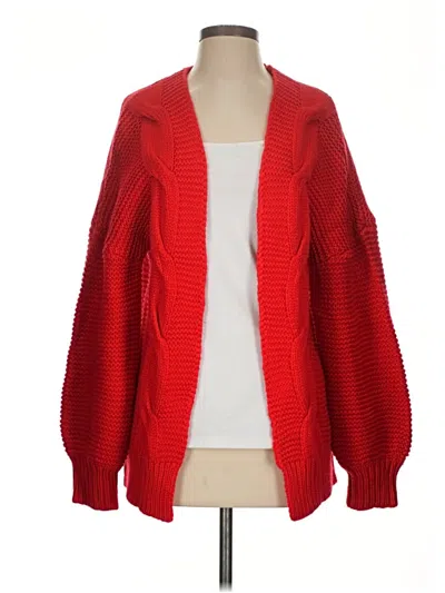 Pre-owned Unbranded Cardigan Sweater In Red